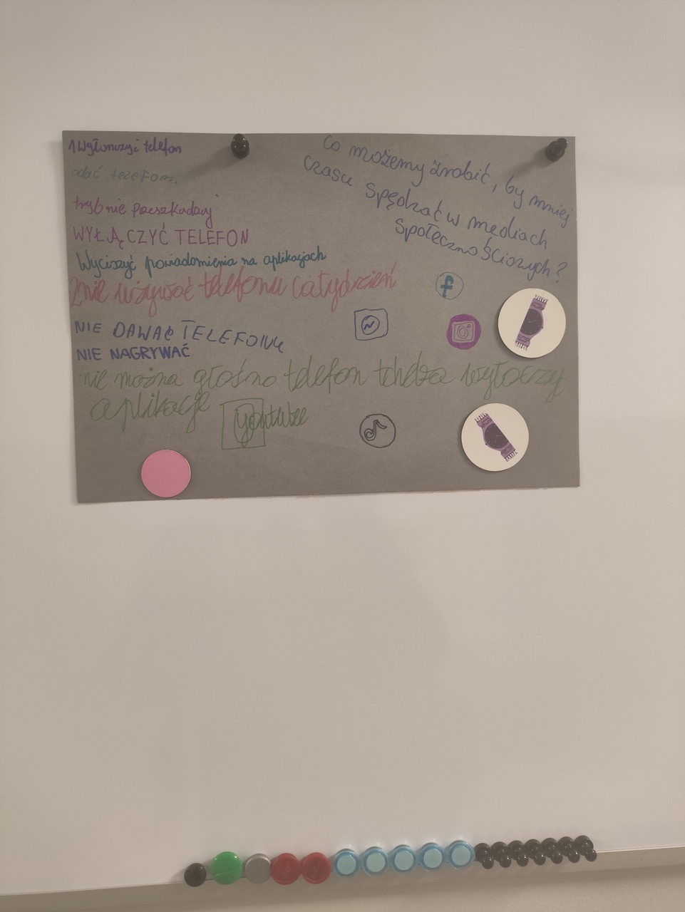 4. Plakat wykonany przez wychowanków podczas zajęć 
