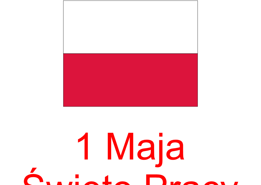 Plakat z okazji 1 maja - Święta Pracy
