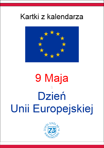 Plakat – 9 Maja Dzień Unii Europejskiej